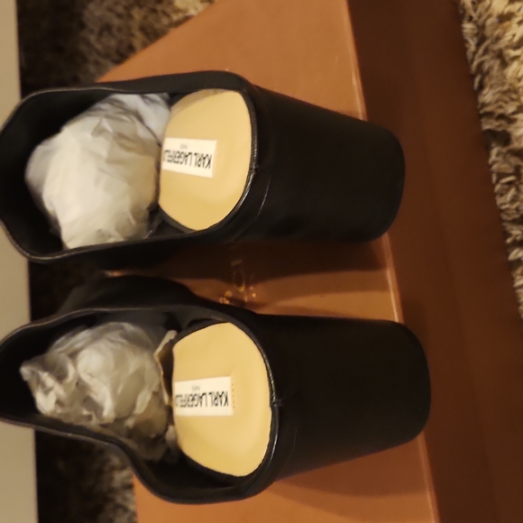 Karl Lagerfeld black slides sandals Size 10M - Picture 3 of 5